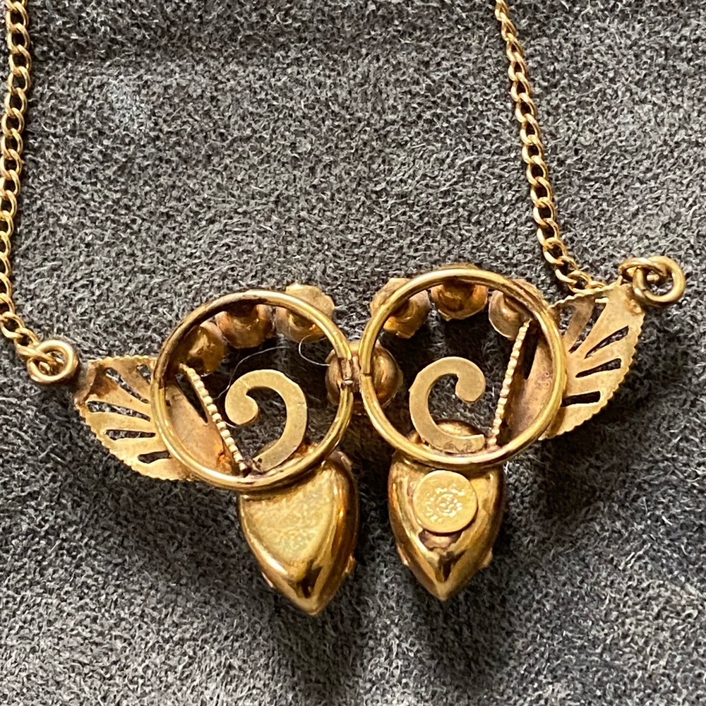 Vintage 14K Gold Filled Necklace & Earring Set - Picture 4 of 7
